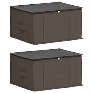 Úložná krabice s průhledným horním oknem 2 pcs Šedá - obrázek 2