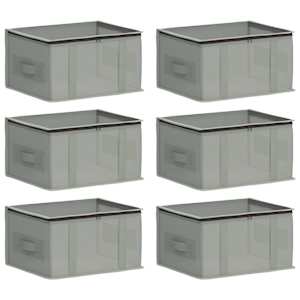 Úložná krabice s průhledným horním oknem 6 pcs Šedá - obrázek 2