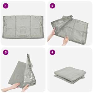 Úložná krabice s průhledným horním oknem 6 pcs Šedá - obrázek 10