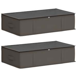 Úložná krabice s průhledným horním oknem 2 pcs Šedá - obrázek 2