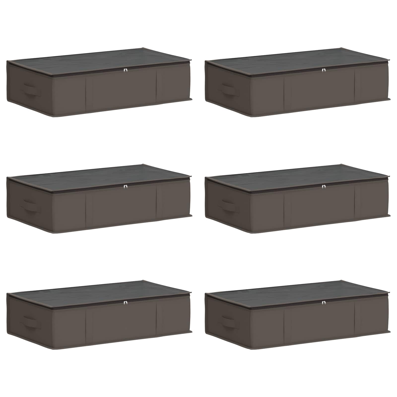 Opbergdoos met transparant bovenraam 6 pcs Grijs Nonwoven stof image 2