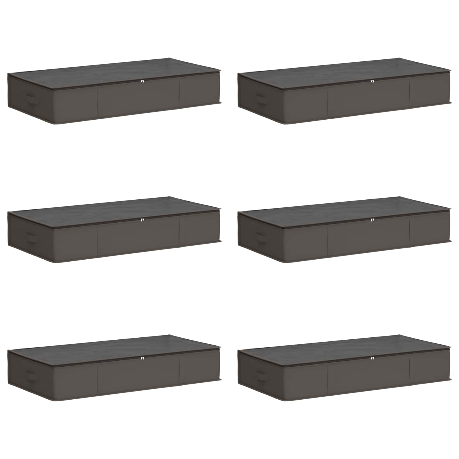 Opbergdoos met transparant bovenraam 6 pcs Grijs Nonwoven stof image 2