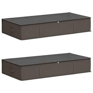 Úložná krabice s průhledným horním oknem 2 pcs Šedá - obrázek 2