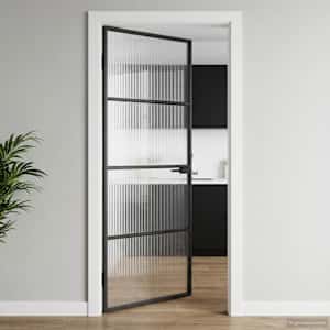 Vhodna vrata 76 x 201,5 x 3,5 cm Aluminij in kaljeno steklo