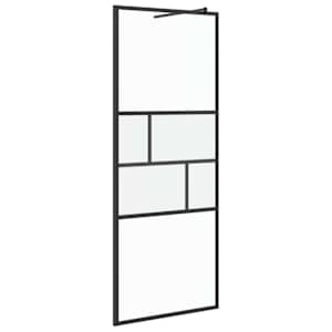 vidaXL K&auml;igurikka du&scaron;isein Must 80 x 195 x 0,5 cm Klaas ja alumiinium