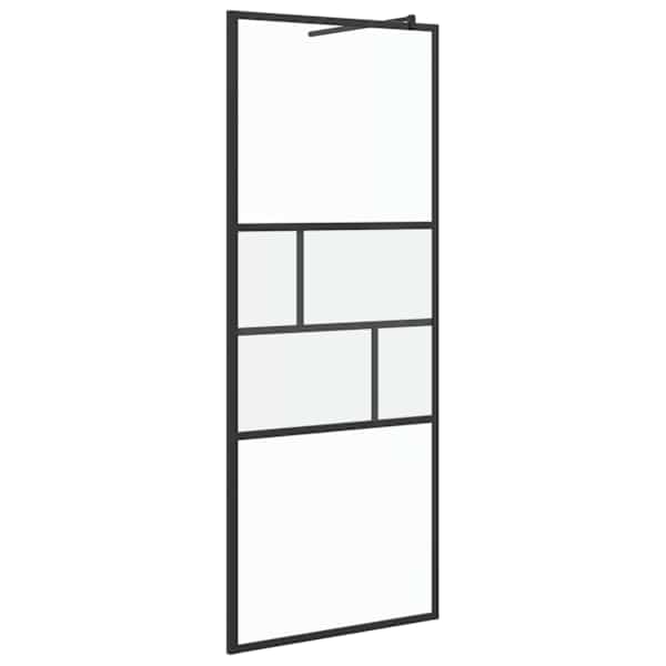 vidaXL K&auml;igurikka du&scaron;isein Must 80 x 195 x 0,5 cm Klaas ja alumiinium