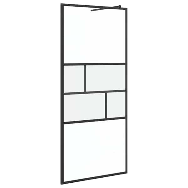 vidaXL K&auml;igurikka du&scaron;isein Must 90 x 195 x 0,5 cm Klaas ja alumiinium