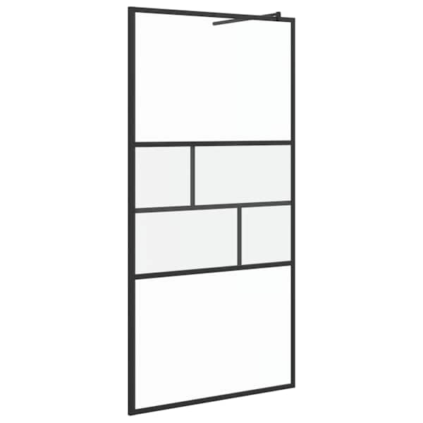vidaXL K&auml;igurikka du&scaron;isein Must 100 x 195 x 0,5 cm Klaas ja alumiinium