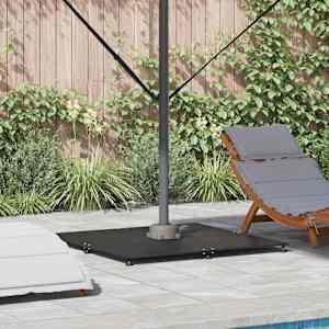 Podstavek za senčnik Črna 100 x 100 x 4 cm Jeklo