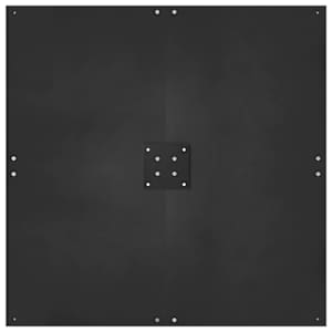 Základna pro slunečník Černá 100 x 100 x 4 cm Ocel - obrázek 8