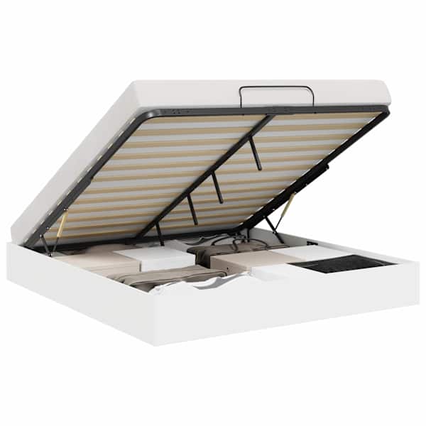 vidaXL Ottomani voodiraam Valge 203 x 180 x 25 cm T&ouml;&ouml;deldud puit