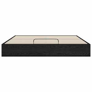 Ottoman postel Černý Dub 203 x 180 x 25 cm Dřevěný materiál - obrázek 5