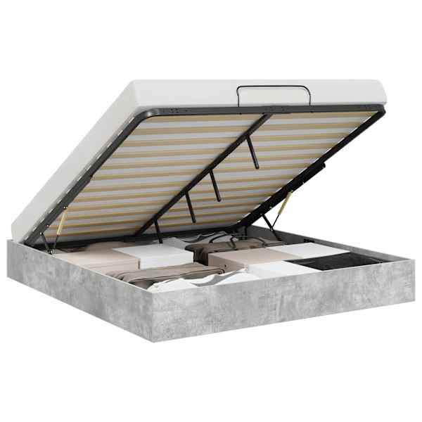vidaXL Ottomani voodiraam Betoon 203 x 180 x 25 cm T&ouml;&ouml;deldud puit