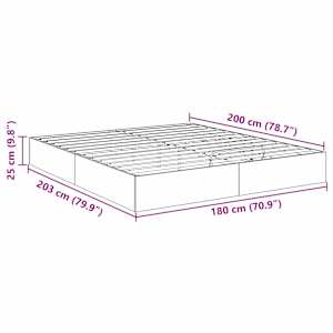 Ottoman postel Beton 203 x 180 x 25 cm Dřevěný materiál - obrázek 11