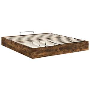 Ottoman postel Uzený Dub 203 x 180 x 25 cm Dřevěný materiál - obrázek 7