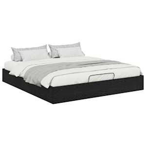 Ottoman postel Černý Dub 203 x 160 x 25 cm Dřevěný materiál - obrázek 3