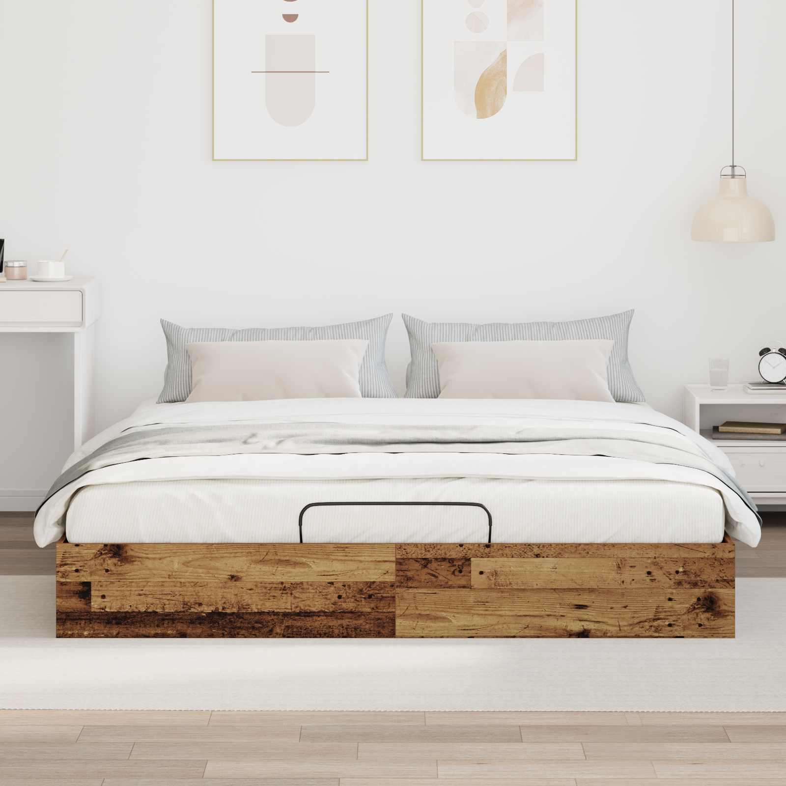 Ottoman postel Staré dřevo 160 x 200 cm Dřevěný materiál - obrázek 4