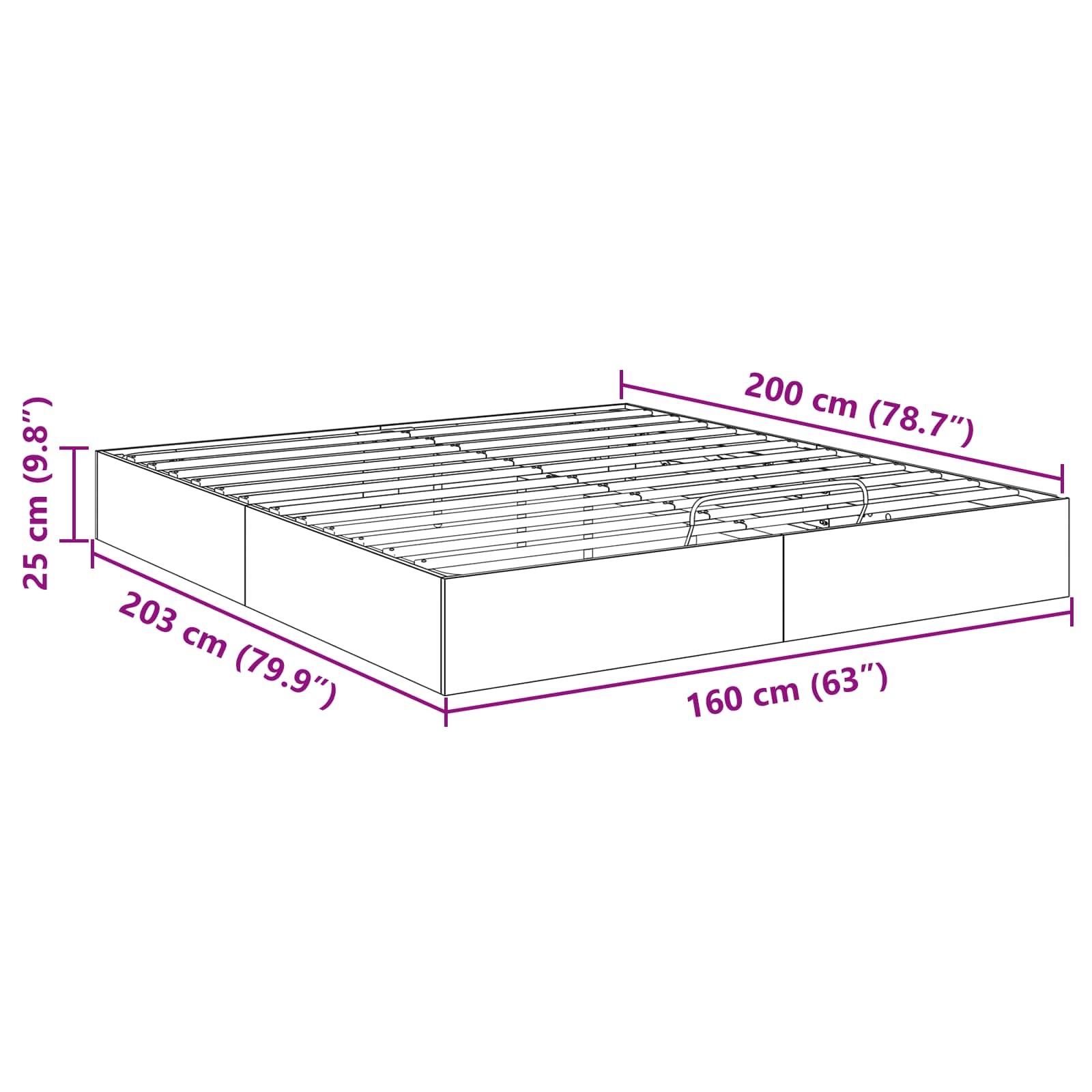 Ottoman postel Staré dřevo 160 x 200 cm Dřevěný materiál - obrázek 11