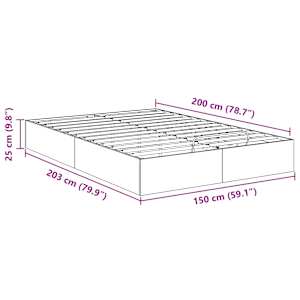 Ottoman postel Betonově Šedá 150 x 200 cm Dřevěný materiál - obrázek 11