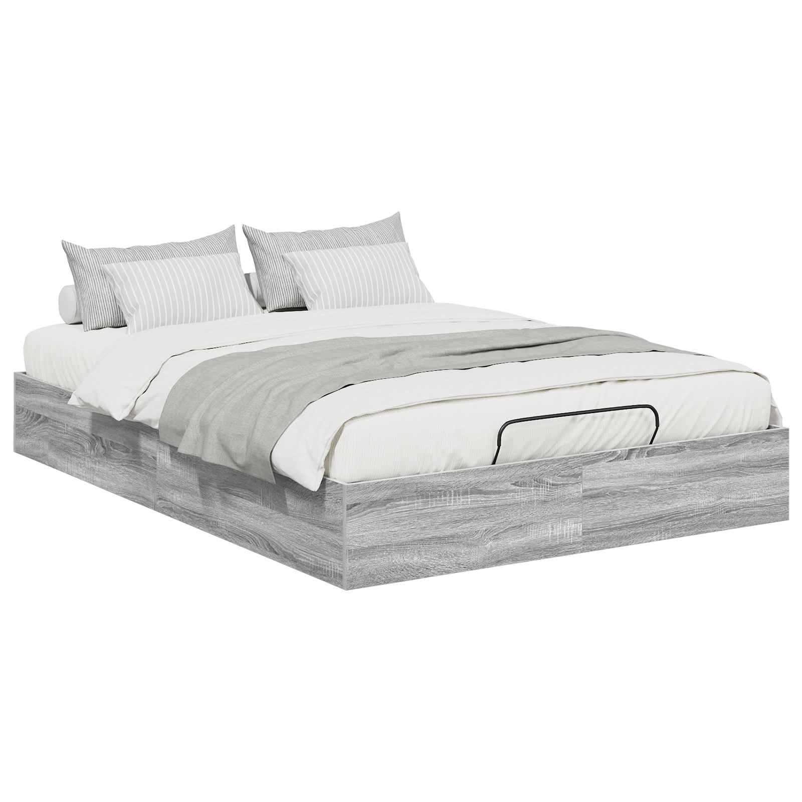 Ottoman postel Šedá Sonoma 203 x 150 x 25 cm Dřevěný materiál - obrázek 2