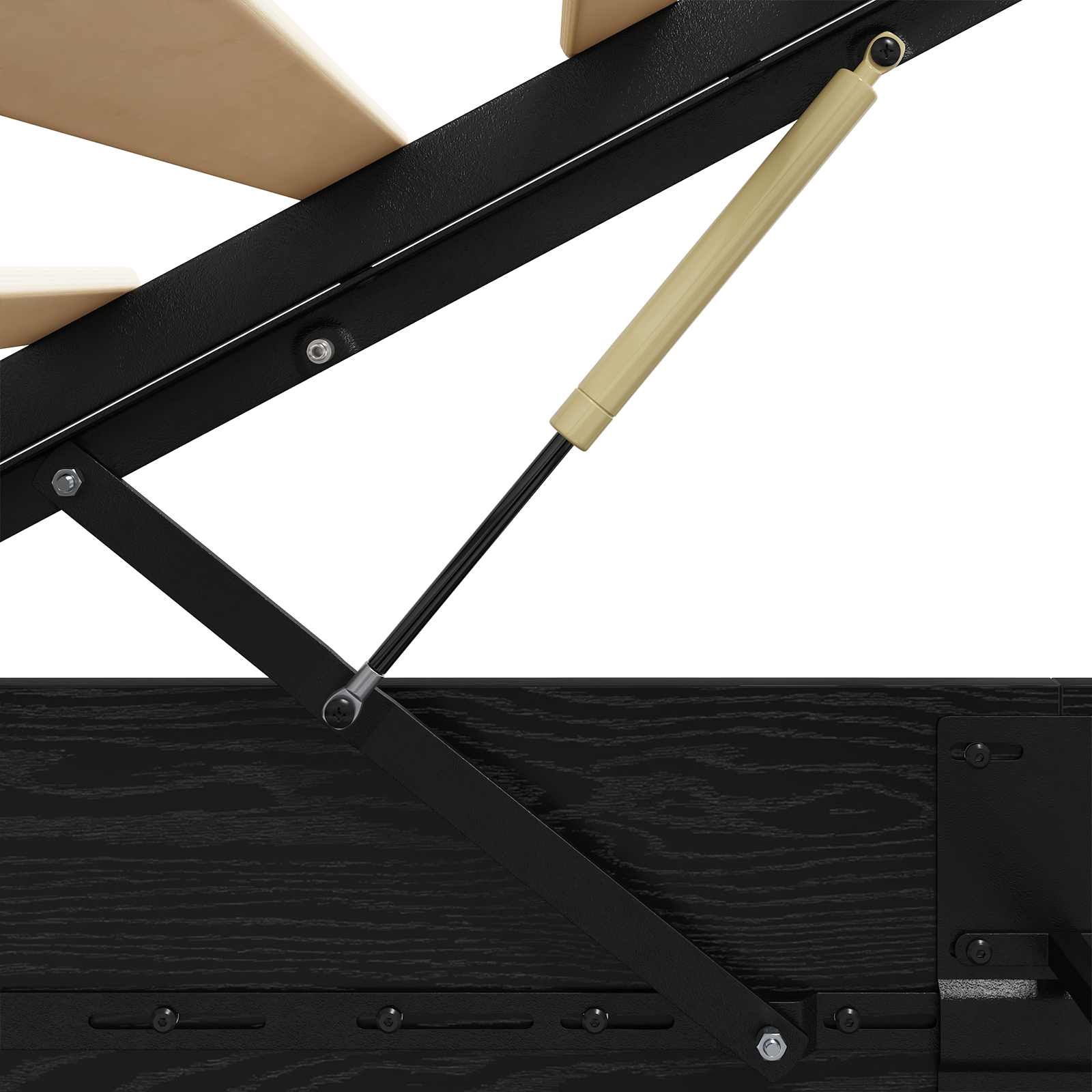 Ottoman Bedframe Zwart Eiken 193 x 120 x 25 cm Spaanplaat | luizaXL | Dé meubelwinkel voor elk interieur Ottoman Bedframe Zwart Eiken 193 x 120 x 25 cm Spaanplaat - Afbeelding 9