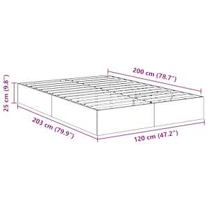 Ottoman postel Sonoma dub 203 x 120 x 25 cm Dřevěný materiál - obrázek 11