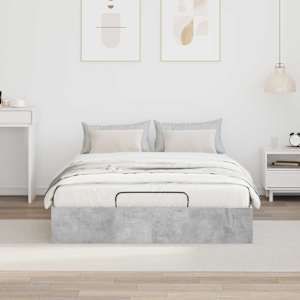 Ottoman postel Betonově Šedá 120 x 200 cm Dřevěný materiál - obrázek 4