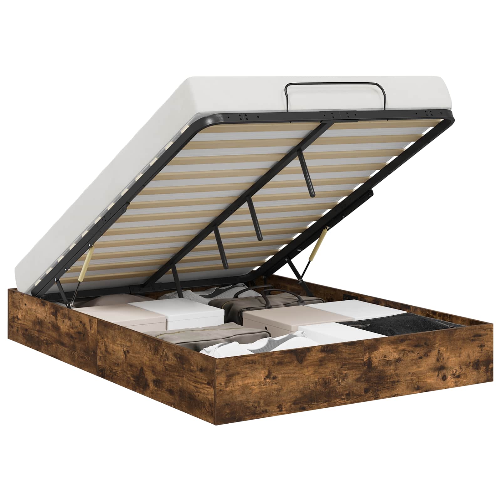 Ottoman Sängyn Runko Savustettu Tammi 203 x 120 x 25 cm - Image 3