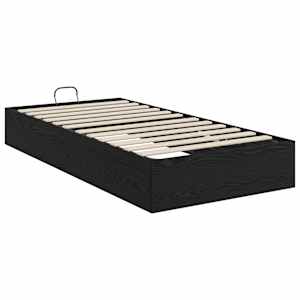 Ottoman postel Černý Dub 203 x 100 x 25 cm Dřevěný materiál - obrázek 7
