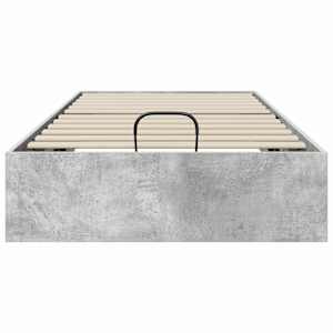 Ottoman postel Betonově Šedá 100 x 200 cm Dřevěný materiál - obrázek 5