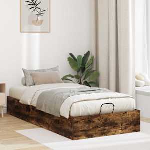 Ottoman postel Uzený Dub 203 x 100 x 25 cm Dřevěný materiál - obrázek 1