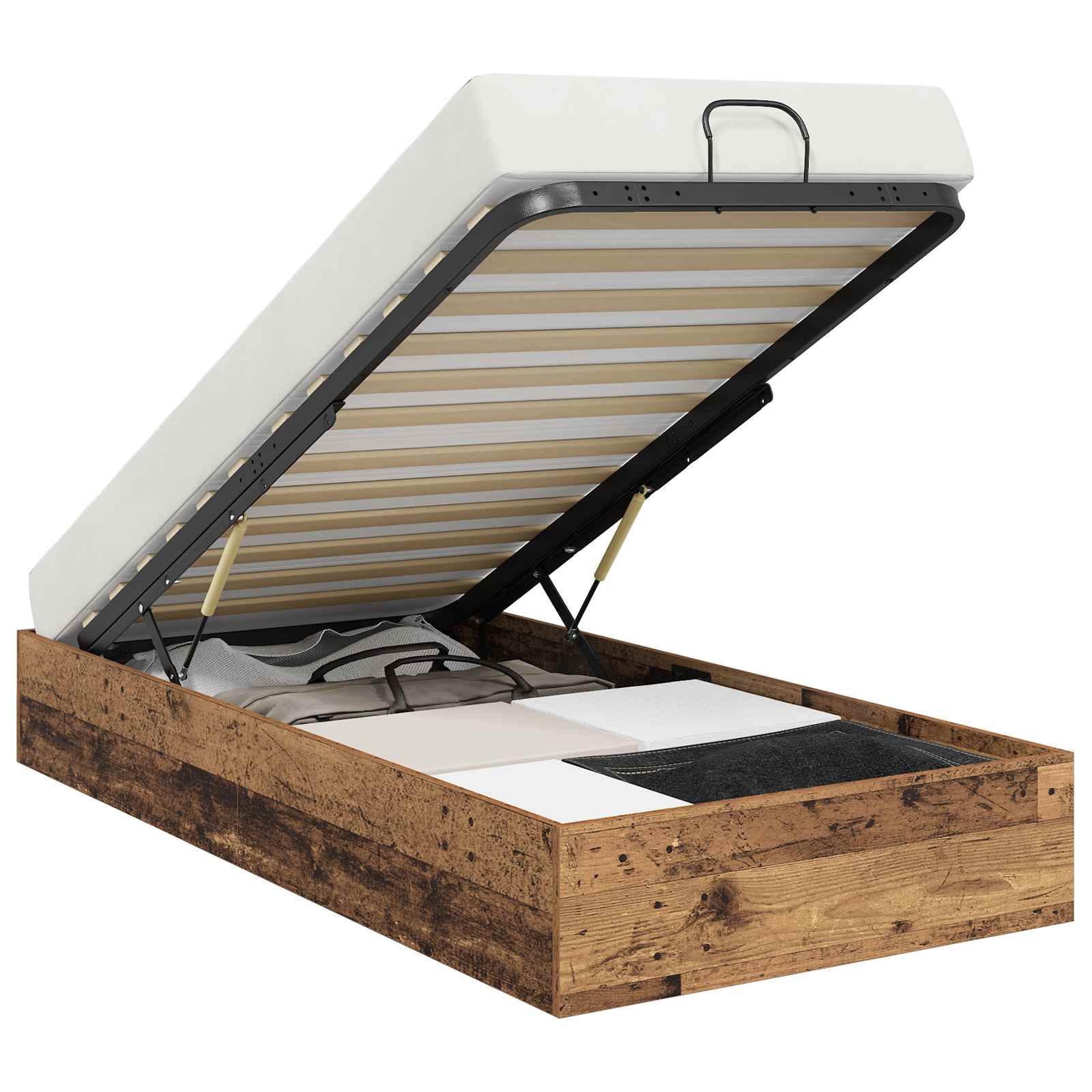 Thumbnail - vidaXL Ottoman Bettgestell Altholz 193 x 120 x 25 cm Spanplatte