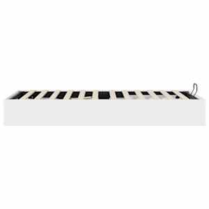 Ottoman postel Bílý 203 x 90 x 25 cm Dřevěný materiál - obrázek 6