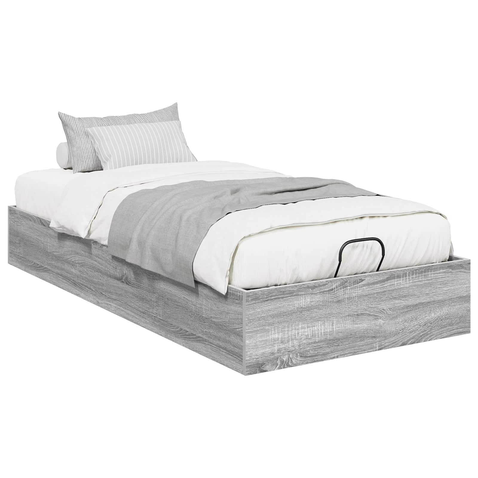 Ottoman Bedframe Grijs Sonoma 193 x 120 x 25 cm Spaanplaat | luizaXL | Dé meubelwinkel voor elk interieur Ottoman Bedframe Grijs Sonoma 193 x 120 x 25 cm Spaanplaat - Afbeelding 2