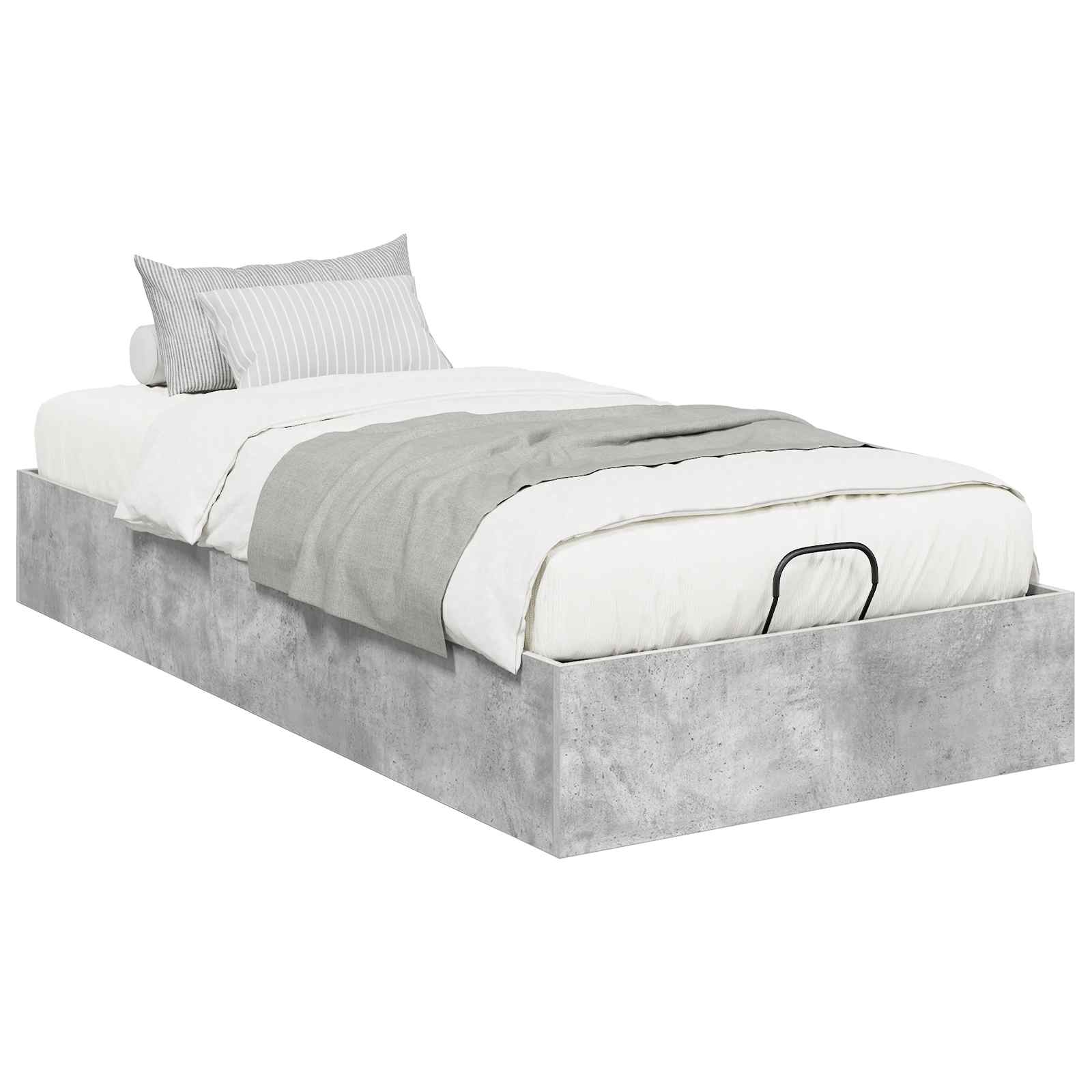 Ottoman postel Betonově Šedá 80,5 x 200 cm Dřevěný materiál - obrázek 2