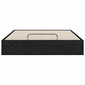 Ottoman postel Černý Dub 193 x 135 x 25 cm Dřevěný materiál - obrázek 5