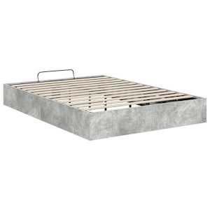 Ottoman postel Betonově Šedá 135 x 190 cm Dřevěný materiál - obrázek 7