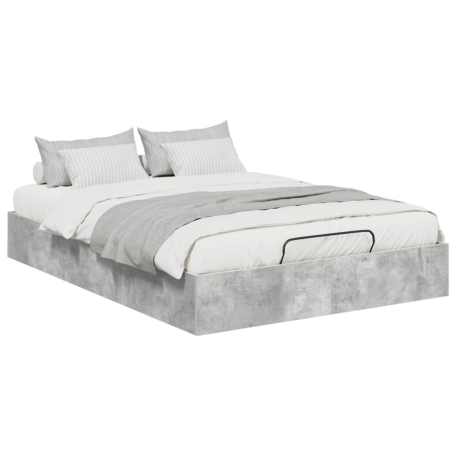 Ottoman postel Betonově Šedá 120 x 190 cm Dřevěný materiál - obrázek 2