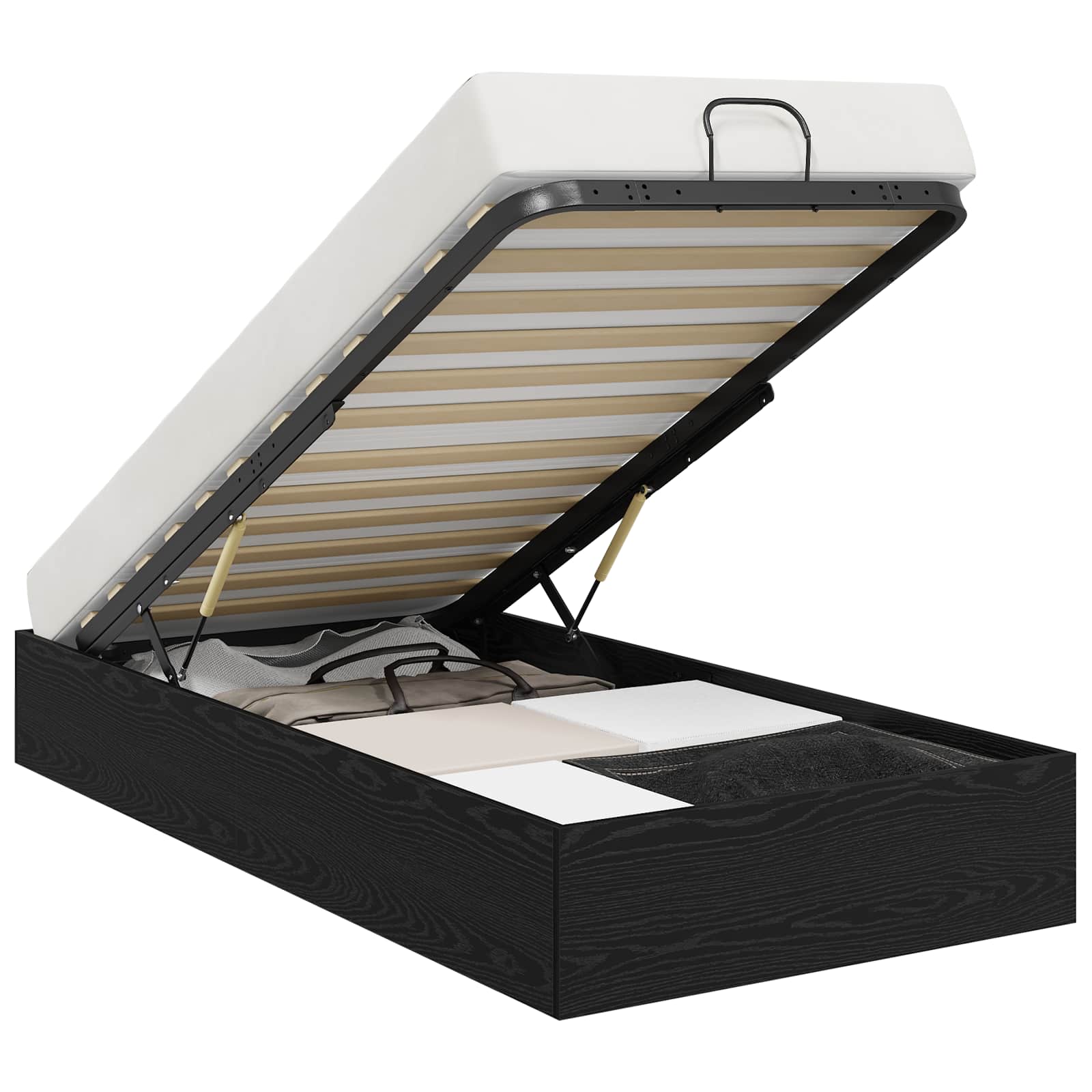 Thumbnail - vidaXL Ottoman Bettgestell Schwarze Eiche 193 x 90 x 25 cm