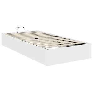 Ottoman postel s úložištěm Bílý 75,5 x 190 cm Dřevěný materiál - obrázek 7