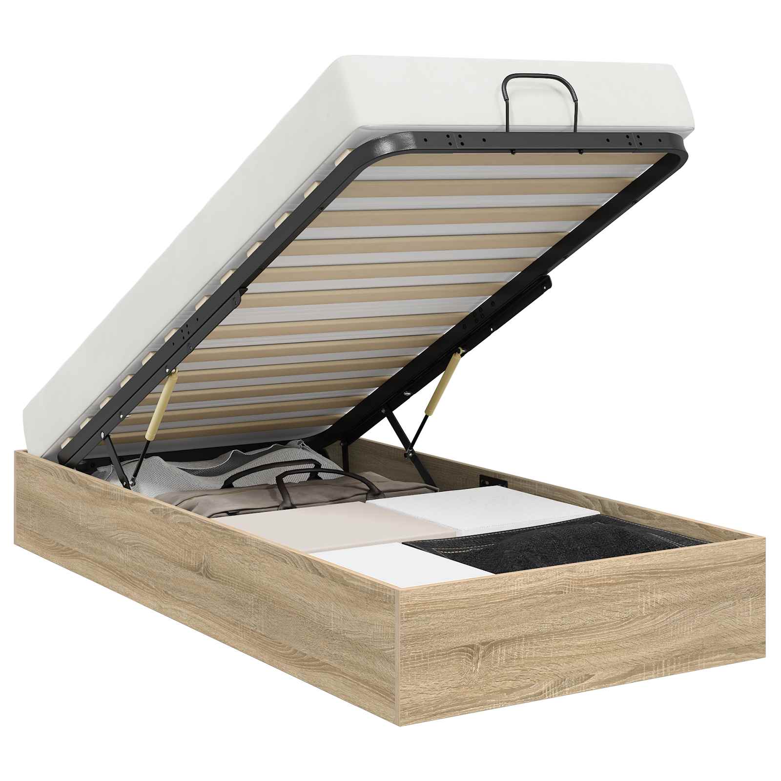 Thumbnail - vidaXL Ottoman Bettgestell Sonoma-Eiche 193 x 75,5 x 25 cm