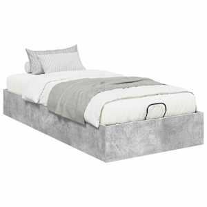Ottoman postel Betonově Šedá 75,5 x 190 cm Dřevěný materiál - obrázek 3