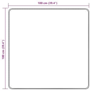 Běhoun MARSA Krémová 100 x 100 cm Polyester a PVC - obrázek 7