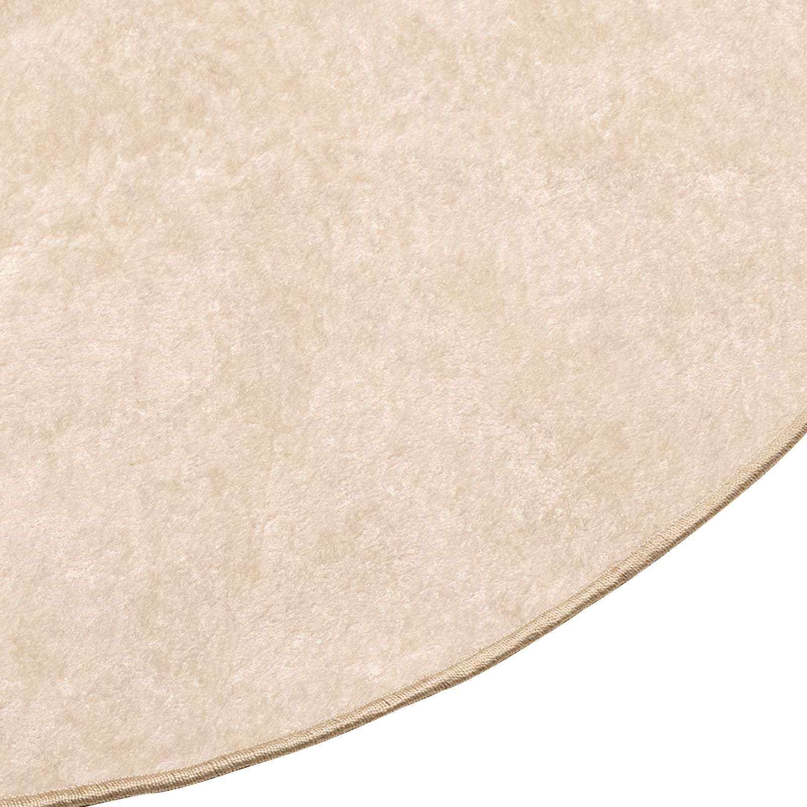 Vloerkleed Print Crème Ø 120 cm Polyester en PVC image 3