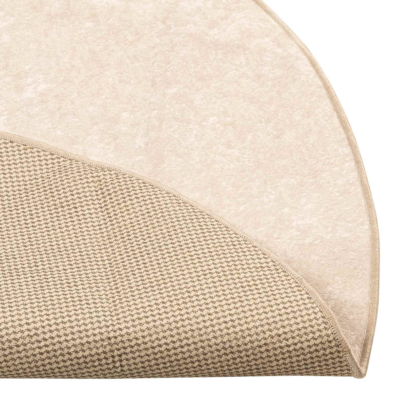 Vloerkleed Print Crème Ø 120 cm Polyester en PVC image 4