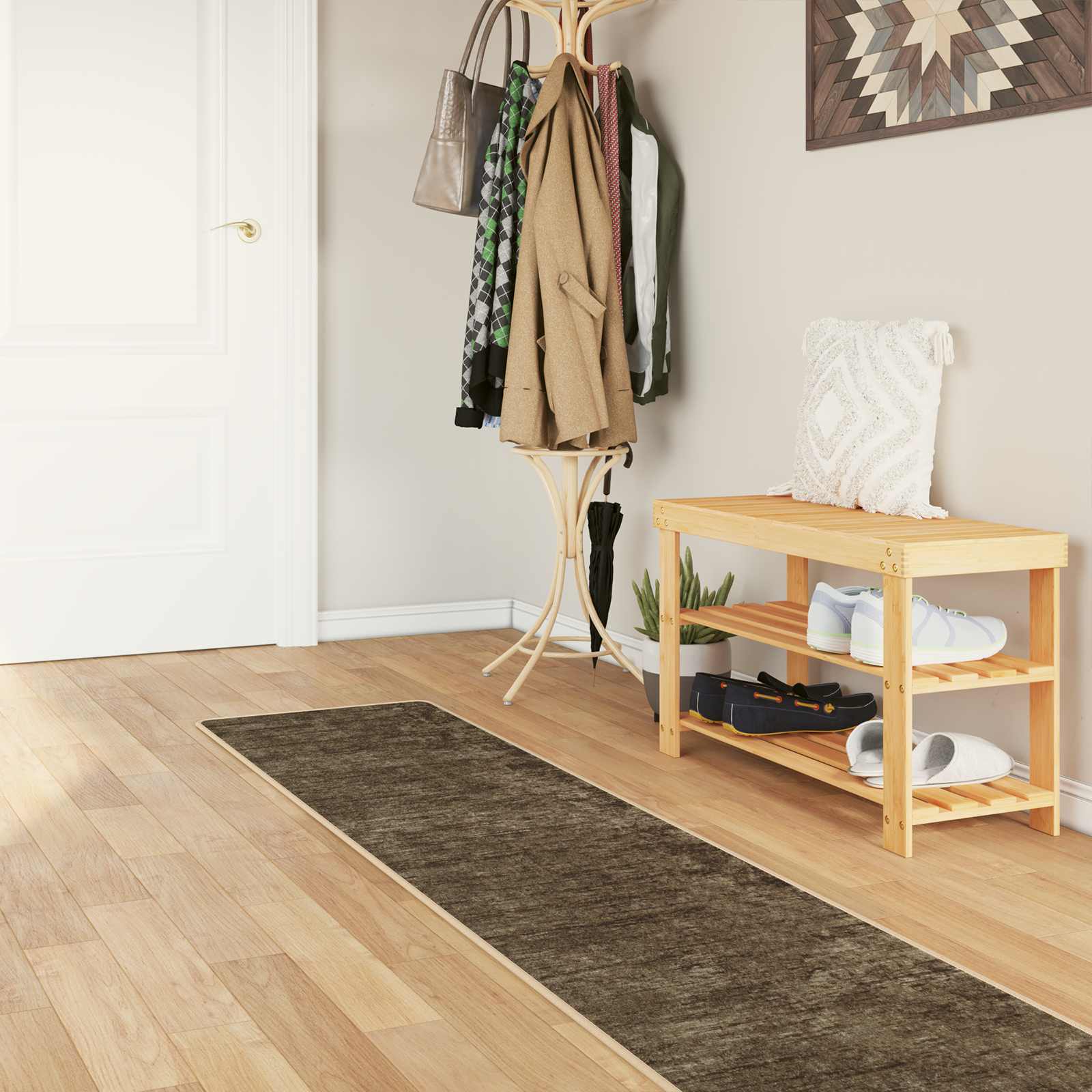 vidaXL Covor Runner MARSA Verde Pădure 50 x 450 cm Poliester și PVC