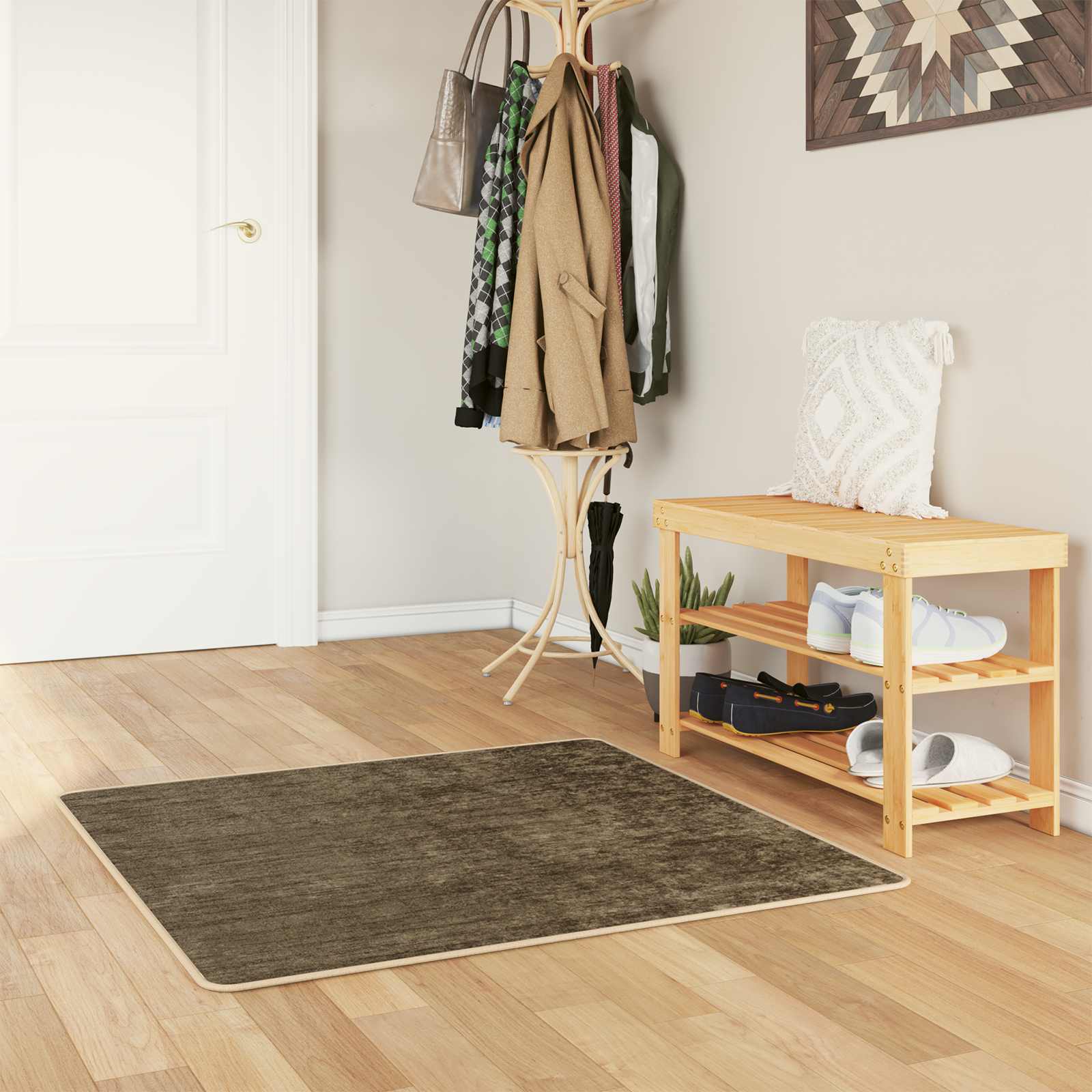 Vloerkleedloper MARSA Bosgroen 100 x 100 cm Polyester en PVC image 1