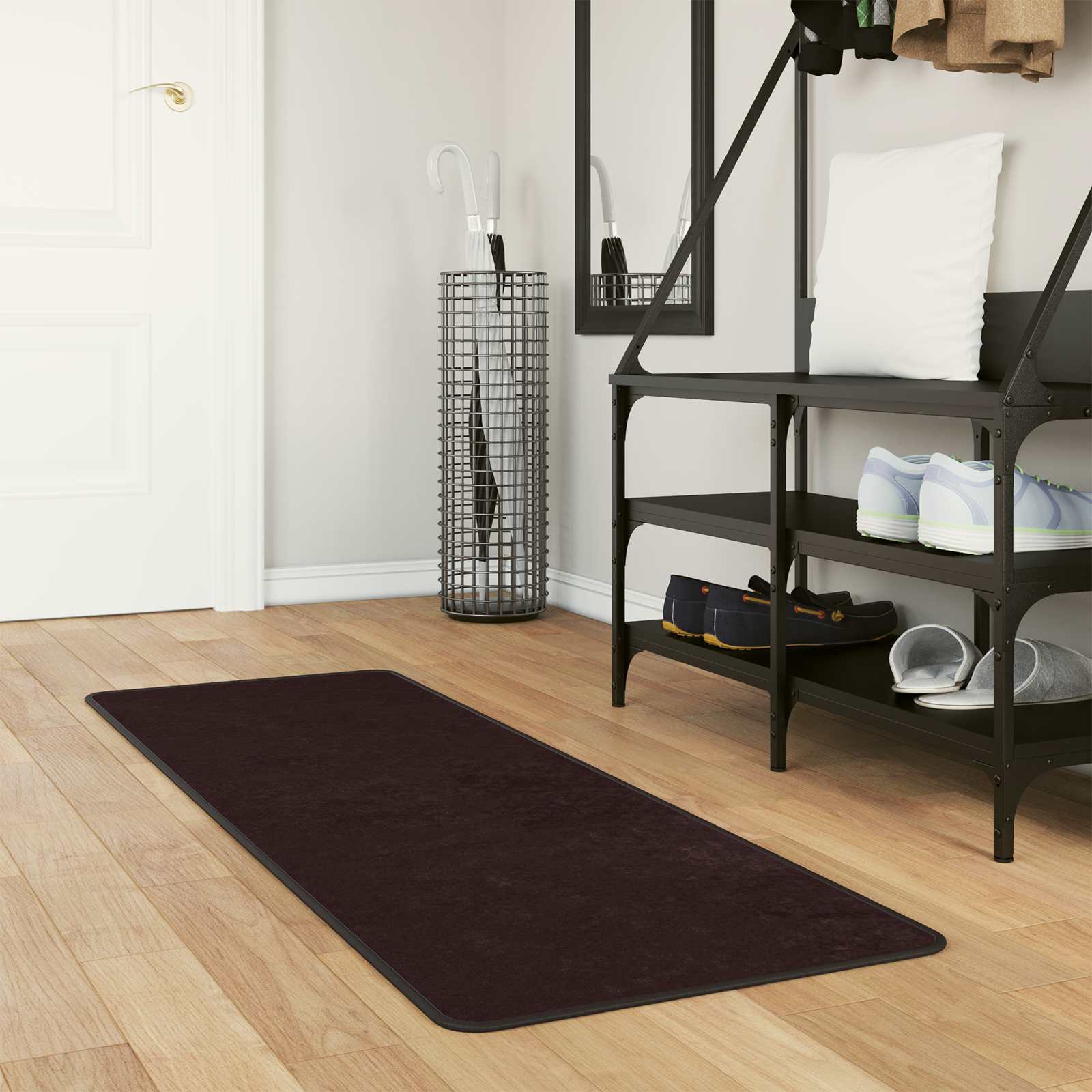 vidaXL Covor Runner MARSA Antracit 50 x 100 cm Poliester și PVC