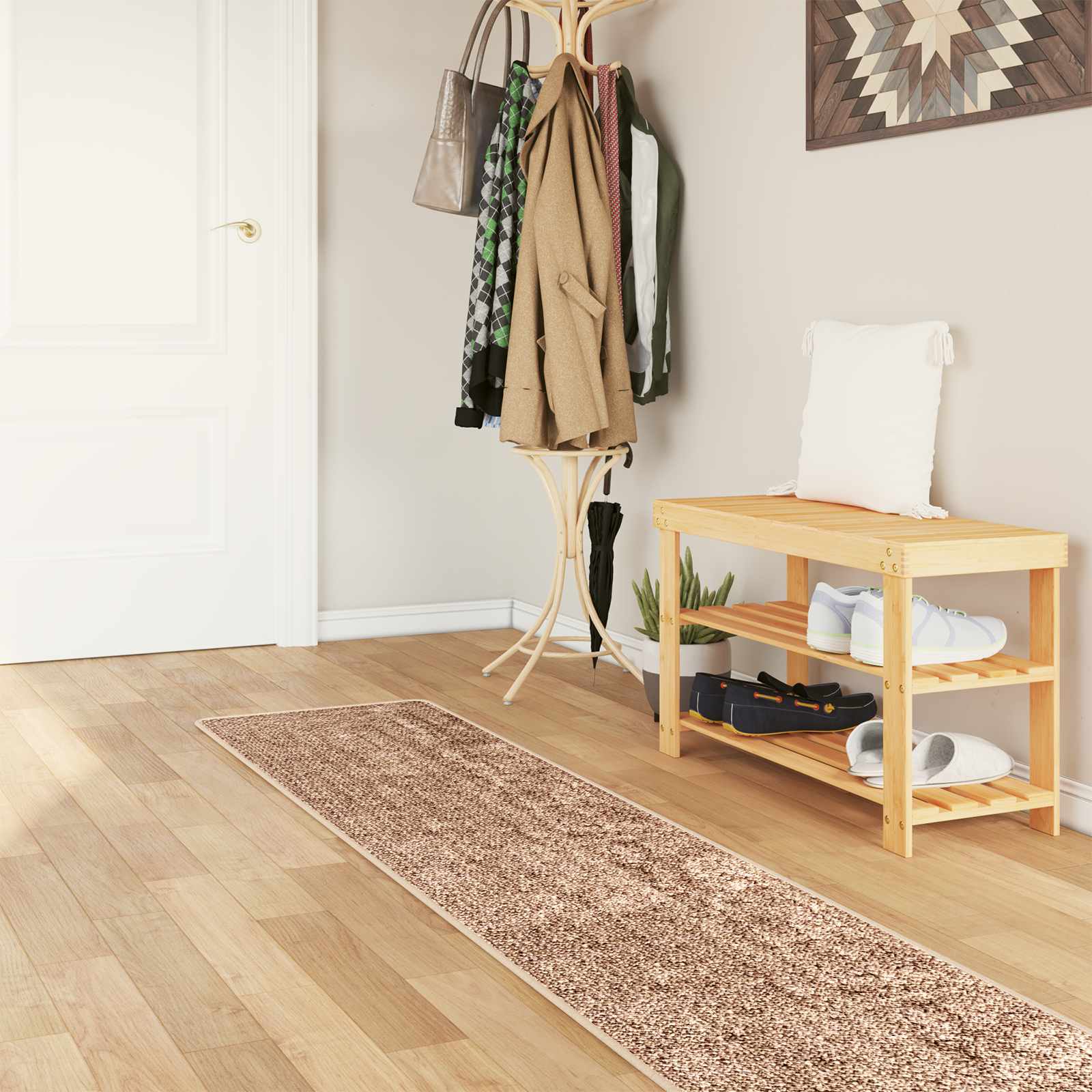 vidaXL Covor Runner MARSA Galben 50 x 250 cm Poliester și PVC