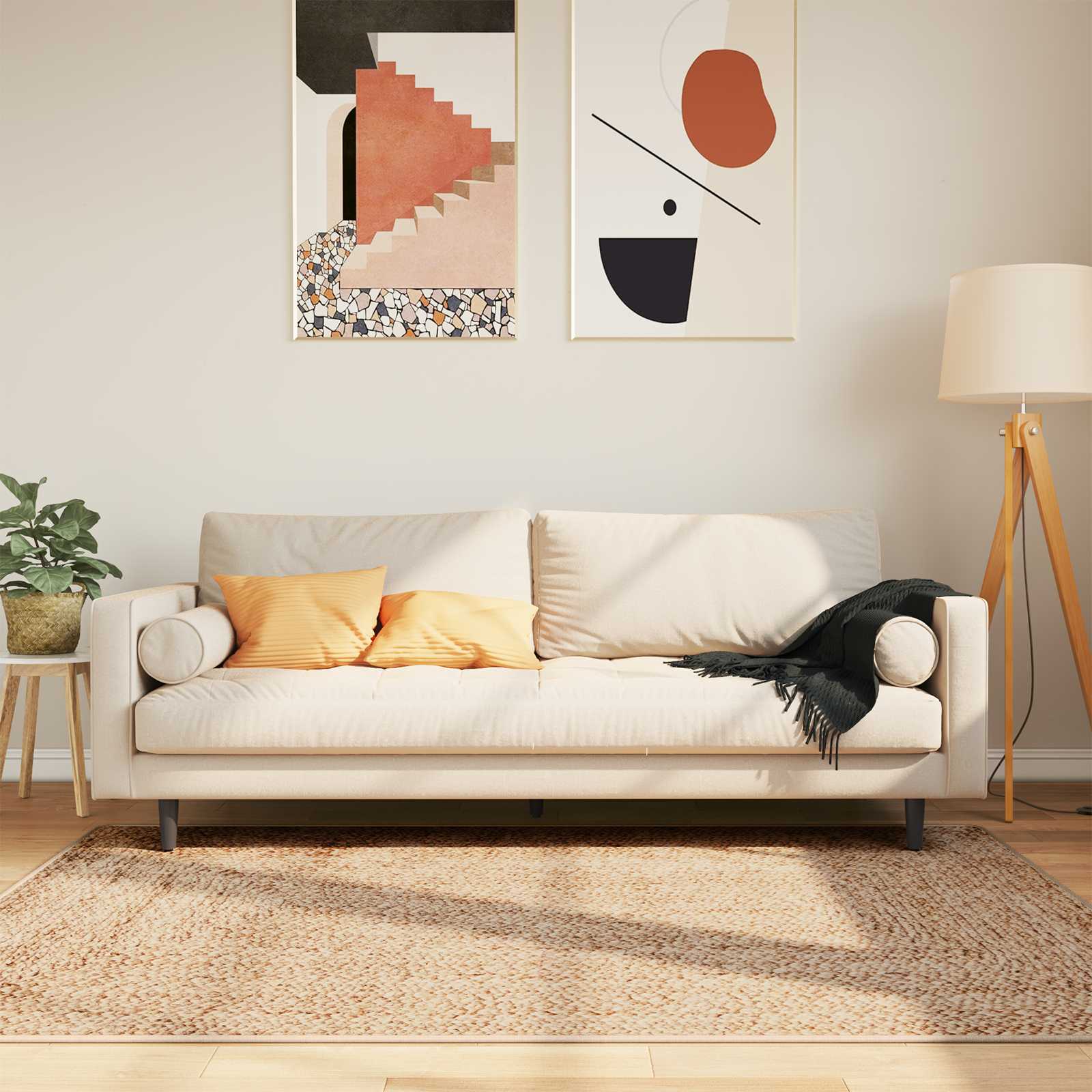 Vloerkleedloper MARSA Geel 120 x 170 cm Polyester en PVC image 1